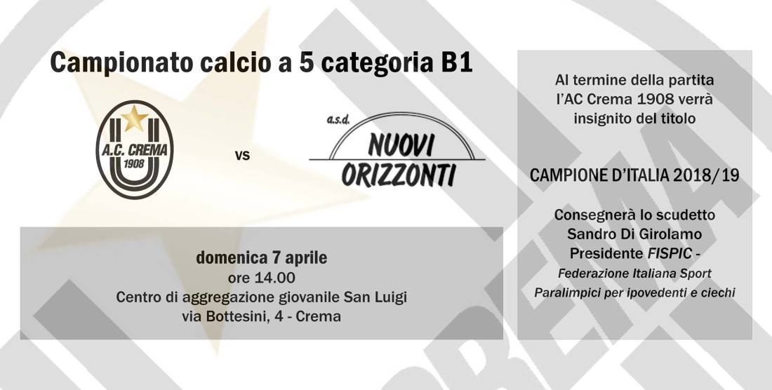 ULTIMA PARTITA DEL CAMPIONATO ITALIANO NON VEDENTI E CONSEGNA DELLO SCUDETTO