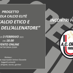 SCUOLA CALCIO ELITE_INCONTRI FORMATIVI _ 3 FEBBRAIO 2021