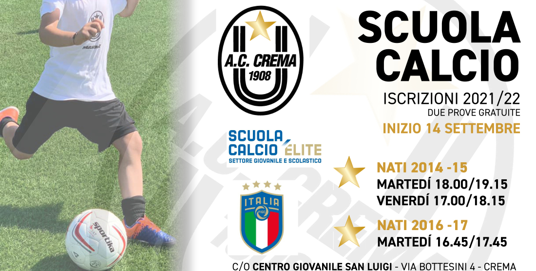 SCUOLA CALCIO| APERTE LE ISCRIZIONI PER L’ANNO 2021/22 – ALLENAMENTI DAL 14 SETTEMBRE